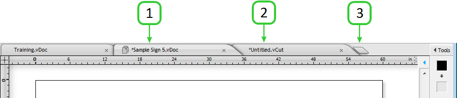 document tabs